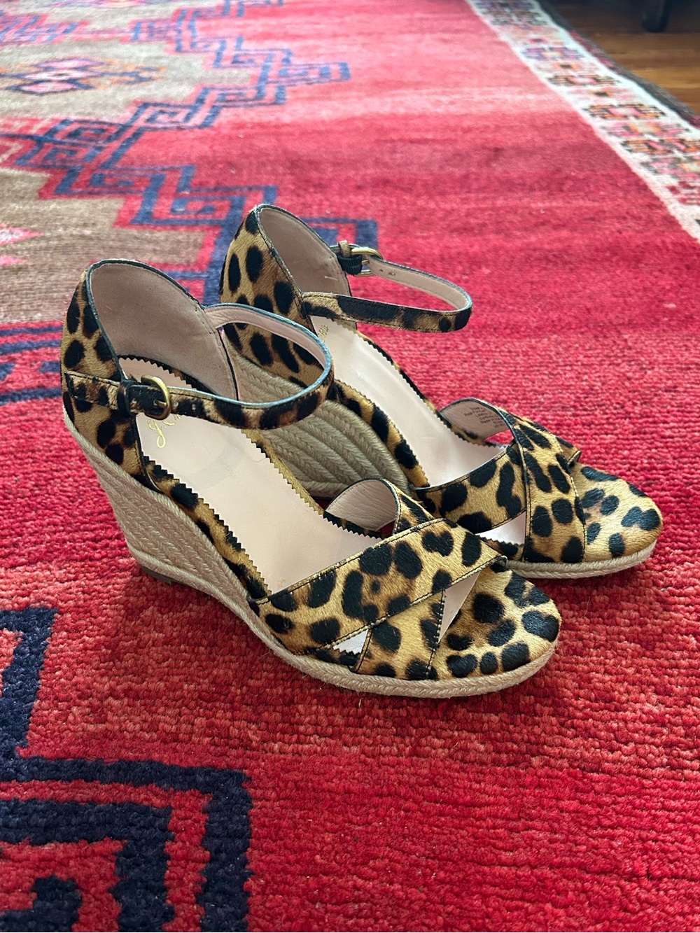 NWOT J. Crew Leopard Print Espadrille Wedge